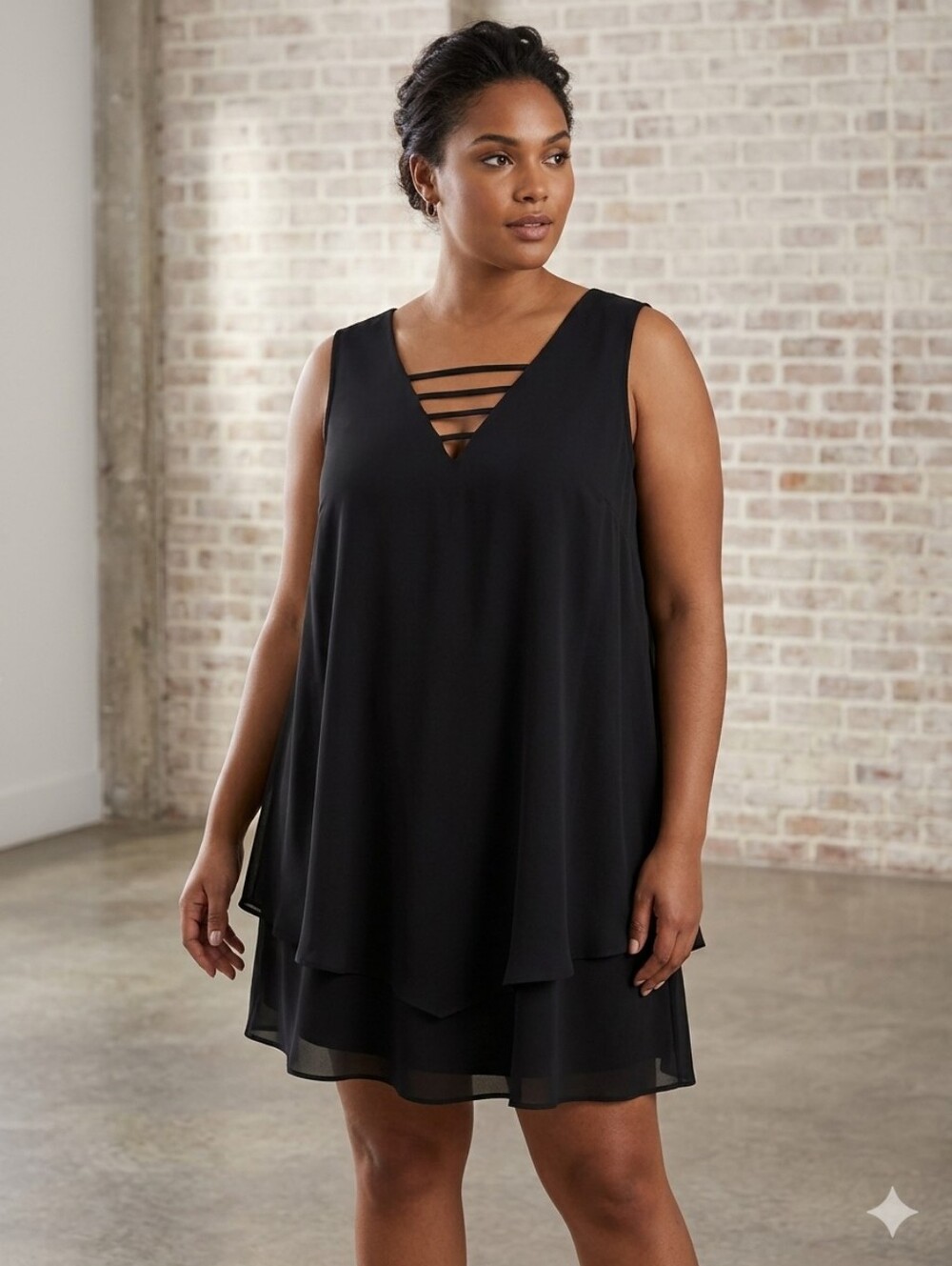 Worthington Blouse 100% Polyester Sleeveless Black Size 2X